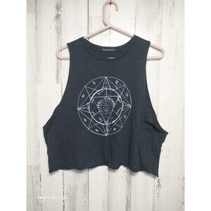 Brandy Melville Cropped Sleeveless Black Astrology Tee